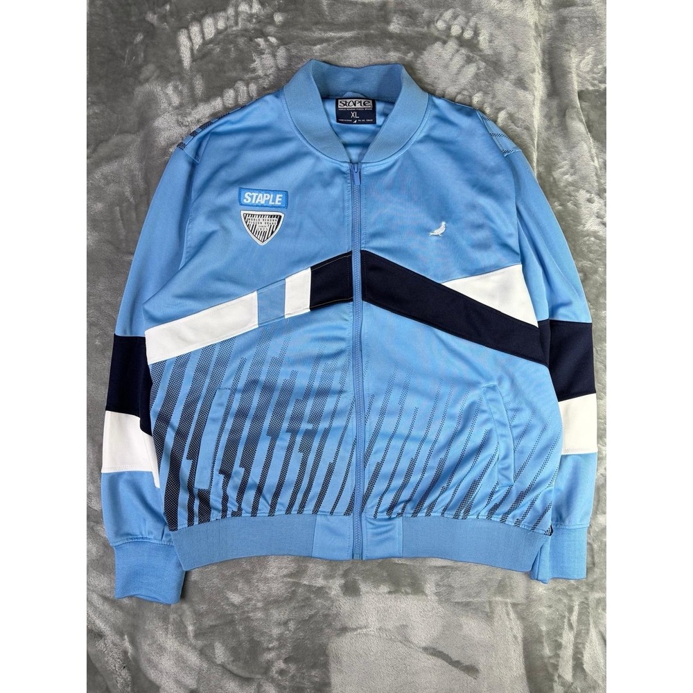 Staple Blue Color Block Zip Up Tracksuit/ Jacket Pigeon Brand